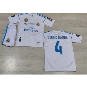 Bite Nose Sergio Ramos Real Madrid Yeni Sezonu Beyaz Şortlu Tişört Forma