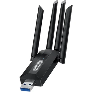 4 Antenli Kablosuz Internet Sağlayıcı USB Wifi Wireless Adaptör Go Des GD-BT318 Çift Bantlı 1200M
