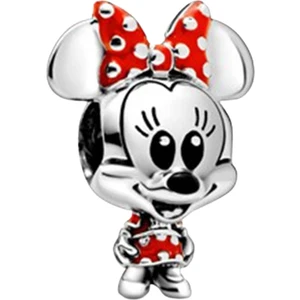 Asaf Accessory Disney Puantiye Fiyonklu ve Elbiseli Minnie Charm
