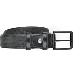 Ziya, Suni Deri 3.5 cm Erkek Kemer 141980Z103 Siyah