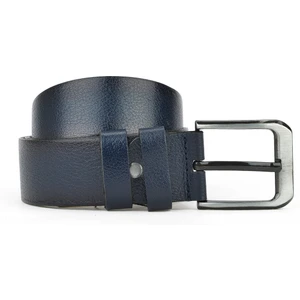 Ziya, Hakiki Deri 4.5 cm Erkek Kemer 141980Z202 Lacivert