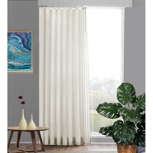 Evdepo Home Taç Lüx Atlas Saten Krem Güneşlik Perde - 110 x 290 cm