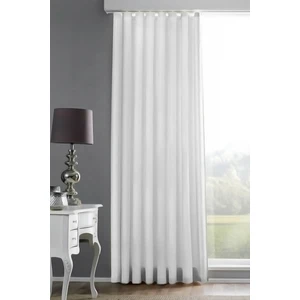 Evdepo Home Taç Lüx Atlas Saten Beyaz Güneşlik Perde - 310 x 300 cm