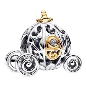 Asaf Accessory Disney 100 Yıldönümü Cinderellanın Büyülü Arabası Laboratuvarda Üretilen Elmas Charm