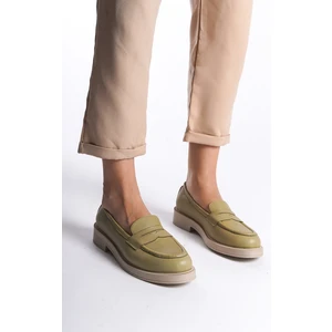 Mubiano Collection Kadın Deri Babet Yeşil -MCSDD024-Y