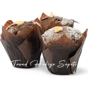 Trend Hediye Sepeti 100'lü Klasik Lale Kapsül Kahverengi Muffin Kek Kalıbı, Cupcake Kalıbı, Tulip