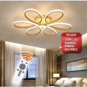 St Aydınlatma Luxor 60 cm 3 Renk,kumandalı Salon,Oturma Odası,Yatak Odası için Plafonyer Avize
