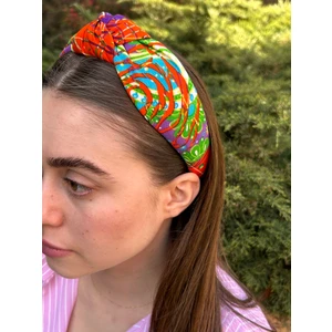 Kumaş Düğümlü Yumuşak Desenli Tropikal Kadın Günlük Çocuk Saç Aksesuarı Taç