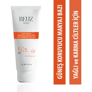 Sanse SPF50+ Yağlı ve Karma Ciltler Için Çok Yüksek Korumalı Güneş Kremi & Makyaj Bazı - 50 ml