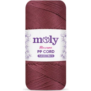 Pp Cord Polyester Makrome No:4 1,4mm 115-BORDO Örgü Ipi 200 Gram