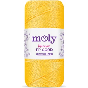 Pp Cord Polyester Makrome No:4 1,4mm 056-SARI Örgü Ipi 200 Gram