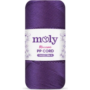 Pp Cord Polyester Makrome No:4 1,4mm 142-MOR Örgü Ipi 200 Gram
