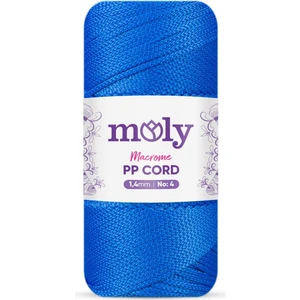 Pp Cord Polyester Makrome No:4 1,4mm 240-ÇIVIT Mavi Örgü Ipi 200 Gram