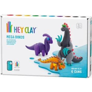 Hey Clay Hava ile Kuruyan Kil (6'lı Kutu) - Mega Dinozorlar (Ankylosaurus, Parasaurolophus, Therizinosaurus)