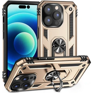 Apple iPhone 14 Pro Max Kılıf Yüzüklü Standli Tank Kapak