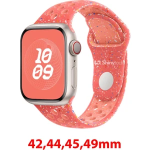 Apple Watch Uyumlu Delikli Spor Loop Kordon Pembe