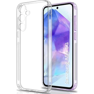 Samsung Galaxy A55 5g ile Uyumlu Kılıf Şeffaf Kamera Korumalı Esnek Silikon Telefon Kılıfı Kapak
