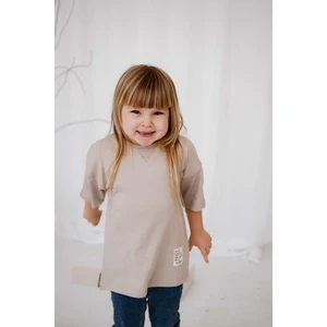 Babybek Collection  Oversize Unisex Çocuk Vizon T-Shirt