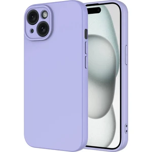Caseart Apple iPhone 15 Plus Kapak Içi Kadife Kamera Korumalı Lansman Silikon Kılıf - Lila