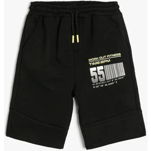 Normal Bel Regular Fit Siyah Erkek Şort 4SKB40024TK