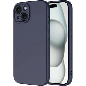 Case World Apple iPhone 15 Plus Kapak Içi Kadife Kamera Korumalı Lansman Silikon Kılıf - Lacivert