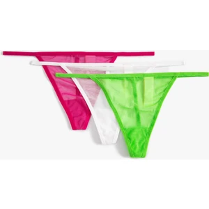 String Külot 3'lü Paket Tül