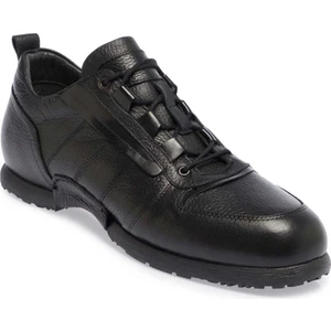 Siyah Hakiki Deri Erkek Sneaker - E23S1AY56504-A41