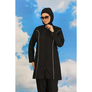 Kadın Tam Tesettür Siyah Mayo 31060