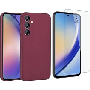 Samsung Galaxy A55 5g ile Uyumlu Kılıf Soft Yumuşak Telefon Kılıfı ve Temperli Cam Ekran Koruyucu