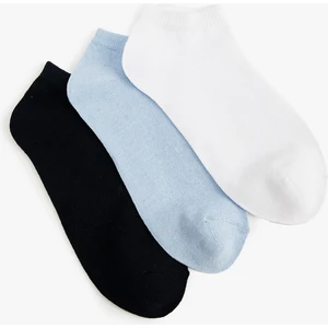 3'lü Patik Çorap Seti Çok Renkli