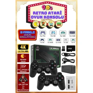 2.4g Kablosuz Çift Kol Retro Oyunlar 4K Game Stick 3500 Oyun Atari