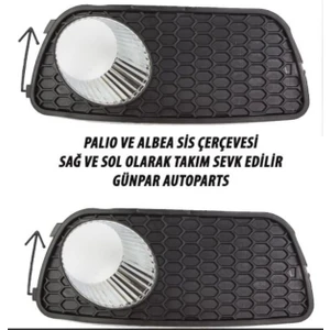 Fiat Palio Albea Ön Sis Far Çerçevesi Sisli Tip Yuvalı Sağ Sol Tk