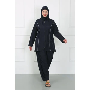 Büyük Beden Tesettür Büyük Mayo Lacivert 44010