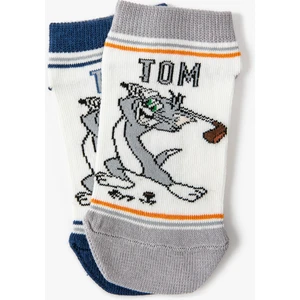 3'lü Tom ve Jerry Baskılı Çorap Seti Lisanslı