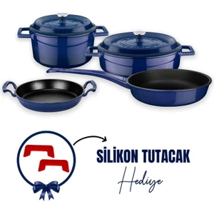 Döküm 4x Trendy Serisi 7 Parça Tencere & Tava Seti