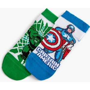 2'li Marvel Baskılı Çorap Seti Lisanslı