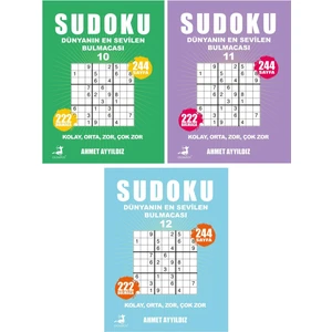 Sudoku 10 - Sudoku 11 - Sudoku 12 - Ahmet Ayyıldız 3'lü Set