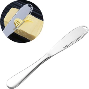Gümüş Renk Delikli Tereyağ Kaşar Krem Peynir Sürme Kahvaltı Bıçağı CIN617BY