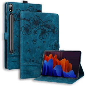 Samsung Galaxy Tab S9 Fe Plus Deri Tablet Kılıfı Kart Yuvaları Kapağı (Yurt Dışından)