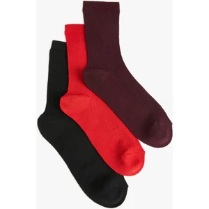 Basic 3'lü Soket Çorap Seti Çok Renkli