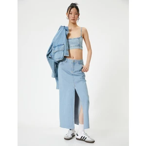 Midi Jean Skirt