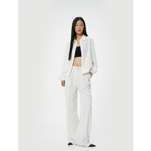 Şifon Gömlek Düğmeli Balon Kollu