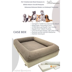 Coch Box Üst Kalite Köpek Yatağı Süngerli Sıvı Geçirmez Alezli. %100 Elyaflı. 2 Fermuarlı