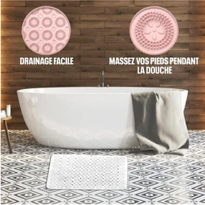 Main Shop Kare Masajlı Silikon Banyo & Duş Kaydırmazı Beyaz Renk GP-150