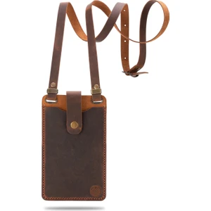 Kadın Omuz Askılı Para ve Kart Bölmeli Hakiki Deri Telefon Çantası