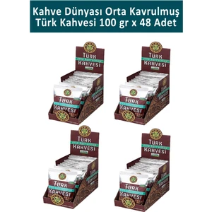 Kahve Dünyası Orta Kavrulmuş Türk Kahvesi 100 gr x 48 Adet