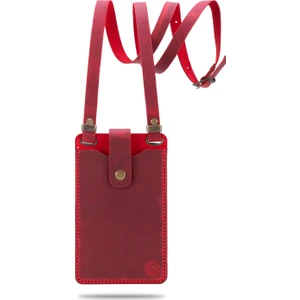 Kadın Omuz Askılı Para ve Kart Bölmeli Hakiki Deri Telefon Çantası