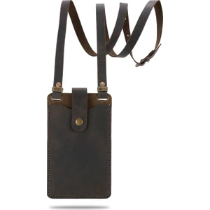 Kadın Omuz Askılı Para ve Kart Bölmeli Hakiki Deri Telefon Çantası