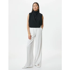 Drape Yaka Bluz Kolsuz
