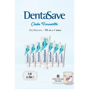 Denta Save Diş Macunu 7 Al 6 Öde  Çinko Formüllü 75 Ml Ve Kulak Çubuğu